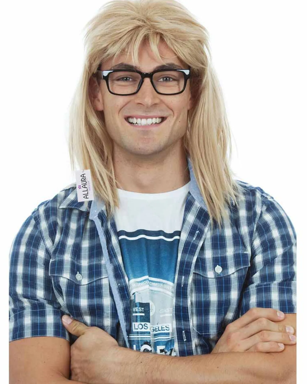 Allaura Wigs and Hair Garth Wig And Glasses Set Flash Sale