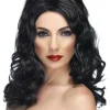 Smiffys Glamorous Wavy Long Black Wig Cheap