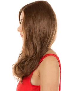 * Glamour Deluxe Brown Long Wavy Wig Cheap