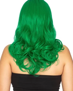 * Glamour Deluxe Emerald Green Long Wavy Wig Shop