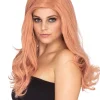 * Glamour Deluxe Peaches And Cream Pink Long Wavy Wig Fashion