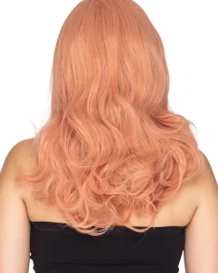 * Glamour Deluxe Peaches And Cream Pink Long Wavy Wig Fashion