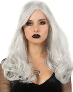 * Glamour Deluxe Silver Long Wavy Wig Sale