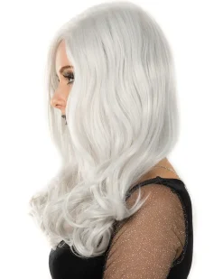 * Glamour Deluxe Silver Long Wavy Wig Sale