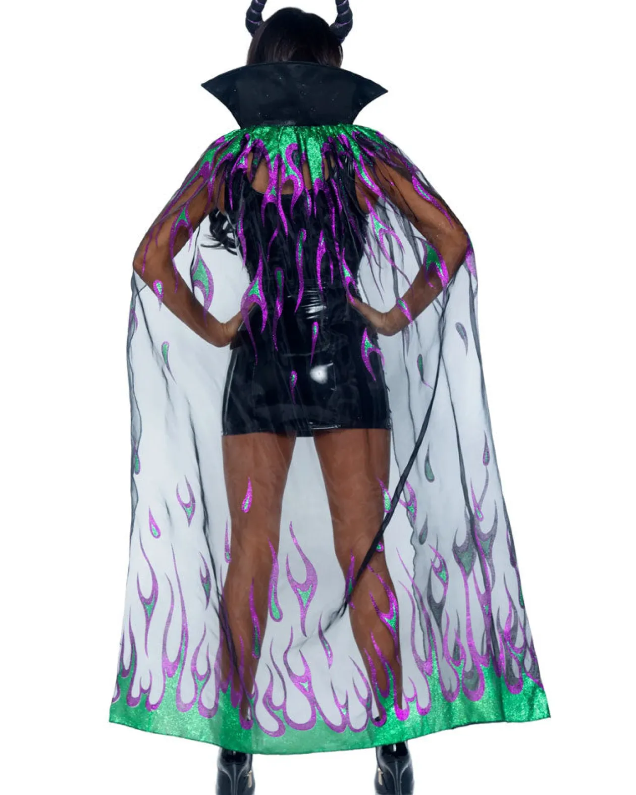 Leg Avenue Glitter Flame Cape And Horn Cheap