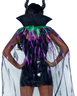 Leg Avenue Glitter Flame Cape And Horn Cheap
