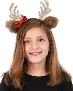 Elope Glitter Reindeer Bow Headband Cheap