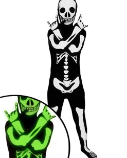 Morph Costumes Glow Skeleton Morphsuit Kids Costume Hot