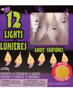 Fun World Glowing Ghost 12 String Lights New