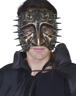 Tomfoolery Gold Lazzero Eye Mask With Spikes Sale