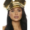 Forplay Gold Metallic Cop Hat Cheap