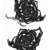 Tinsley Transfers Gothic Black Roses Temporary Tattoos Sale