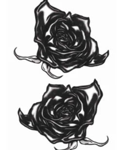 Tinsley Transfers Gothic Black Roses Temporary Tattoos Sale
