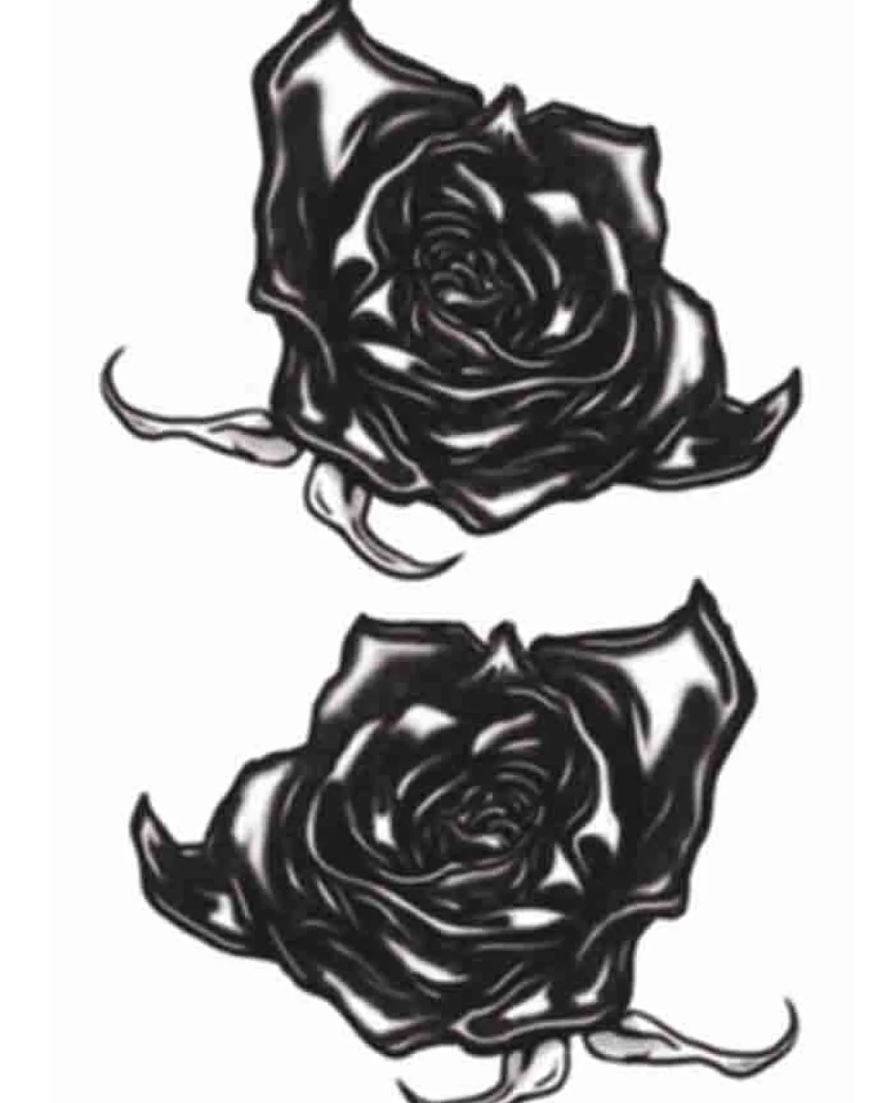 Tinsley Transfers Gothic Black Roses Temporary Tattoos Sale