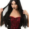 * Gothic Deluxe Black Long Wig Discount