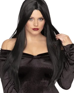 * Gothic Deluxe Black Long Wig Discount