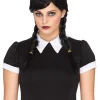 * Gothic Girl Deluxe Plaited Black Wig Shop