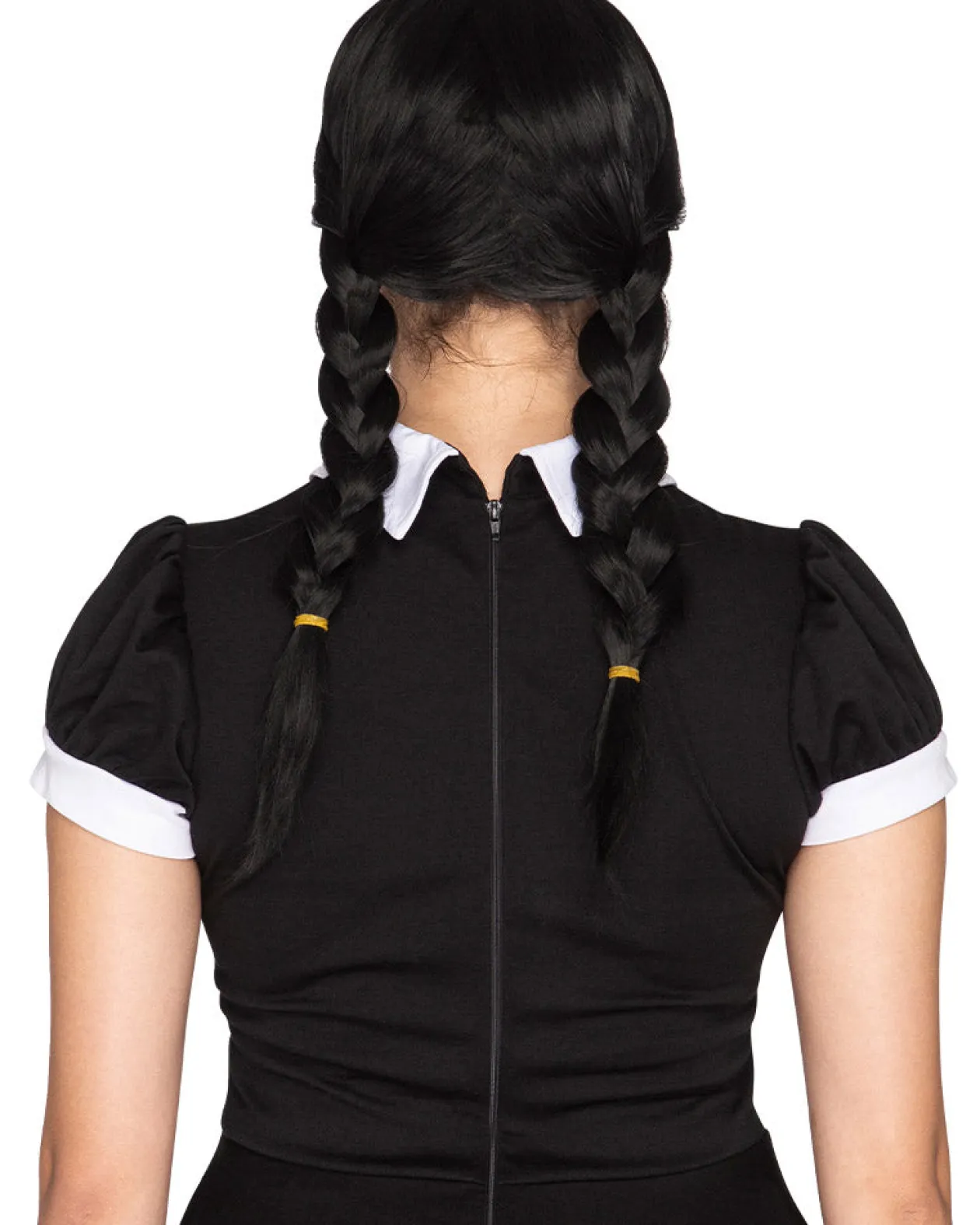 * Gothic Girl Deluxe Plaited Black Wig Shop