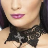 Smiffys Gothic Lace Choker Fashion