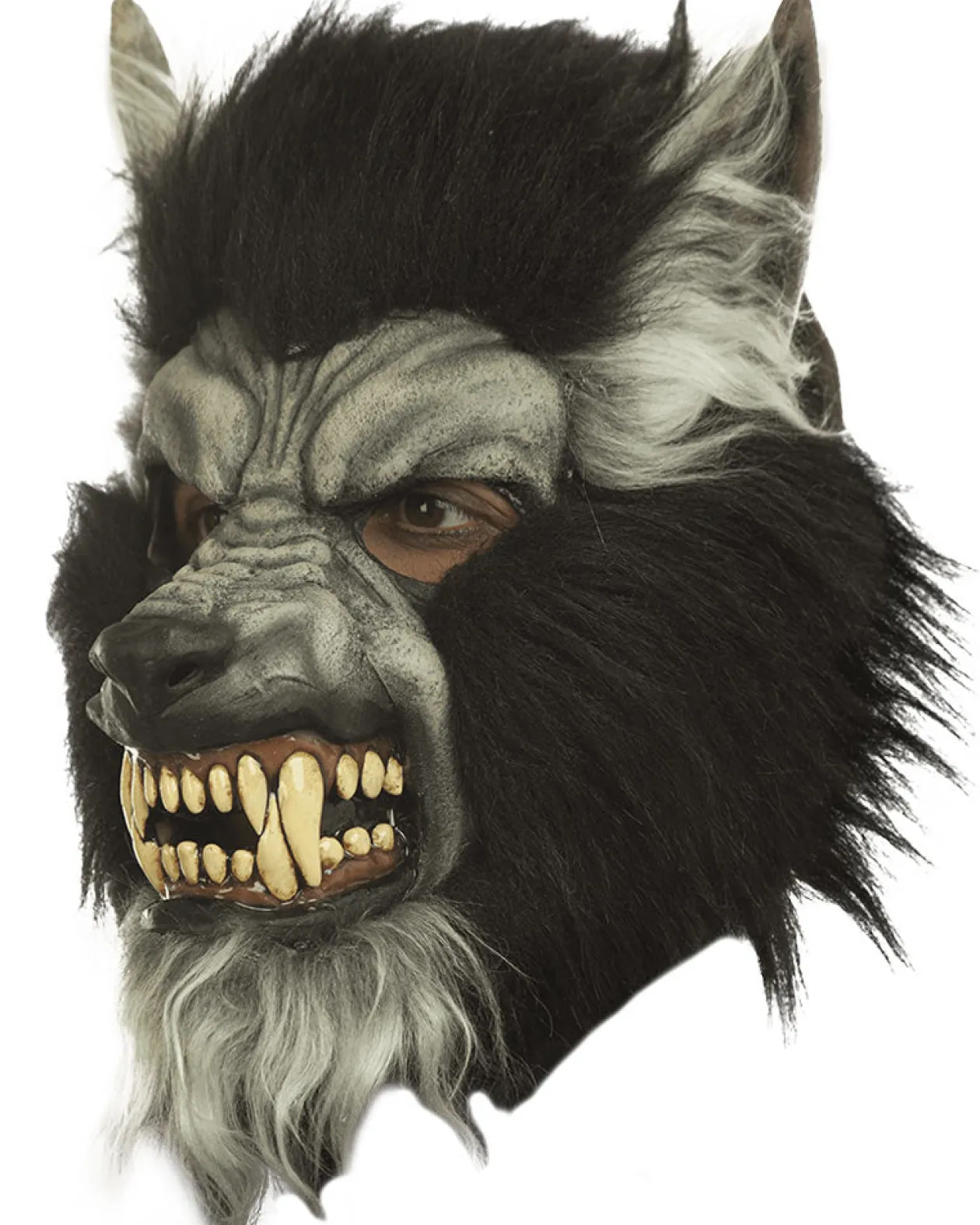 Ghoulish Productions Gray Howling Werewolf Deluxe Mask Clearance