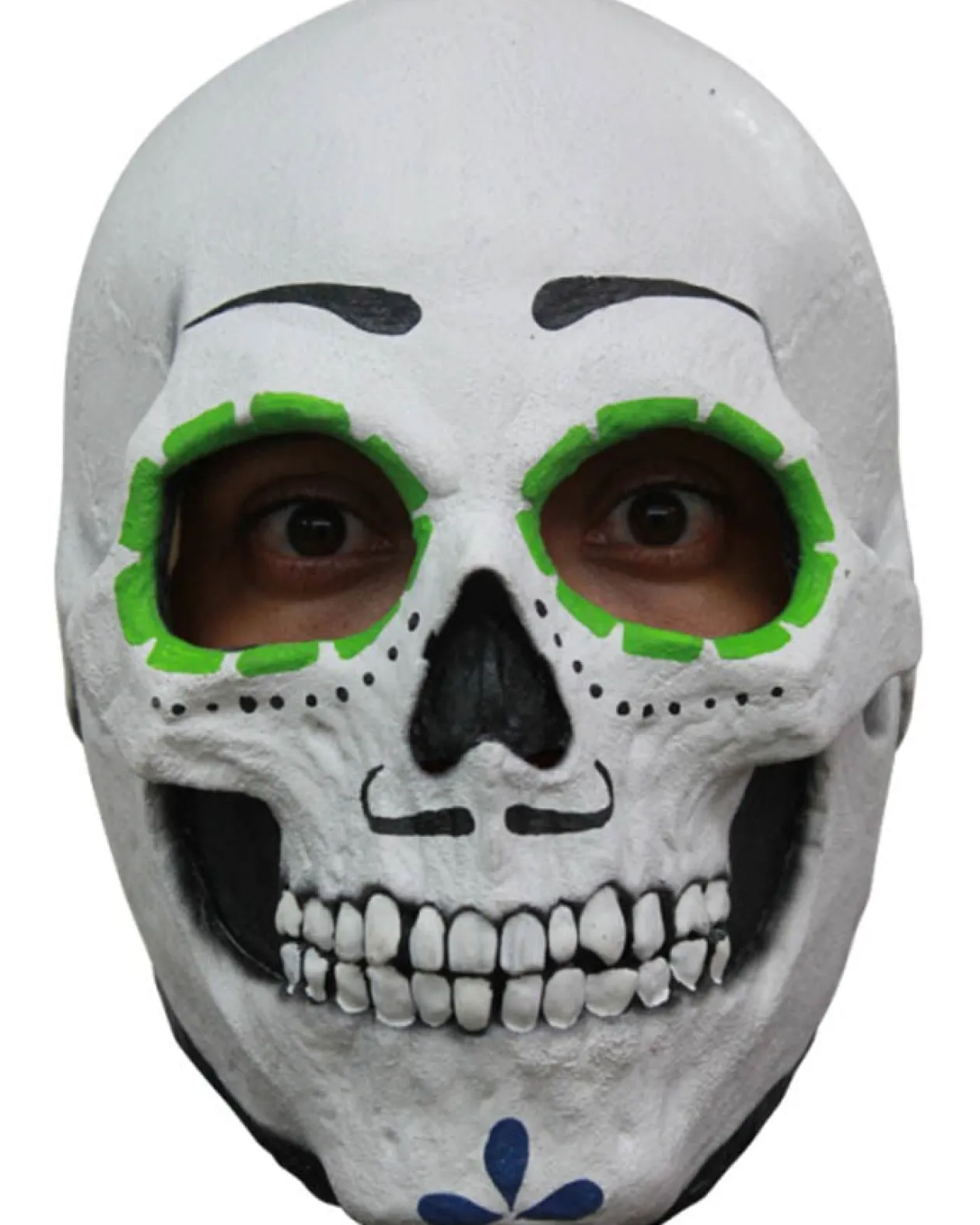 Ghoulish Productions Green Day Of The Dead Skull Mens Mask Sale