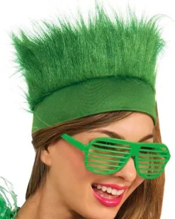 Tomfoolery Green Fluffy Headband Discount