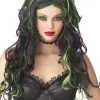 California Costumes Green Purple And Black Witches Wig Fashion