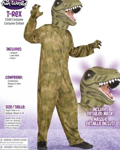 Fun World Green T Rex Boys Costume Cheap
