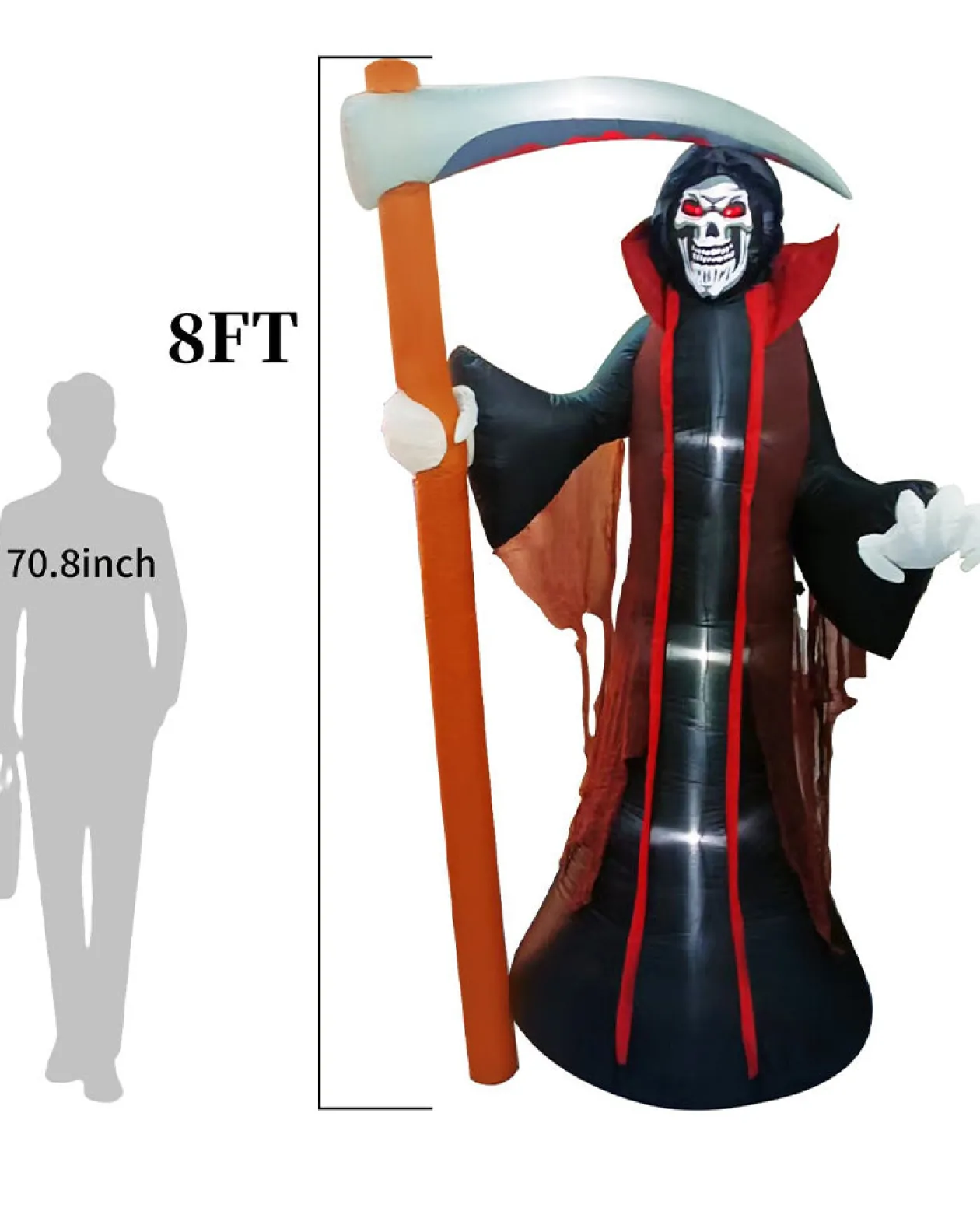 Channal Inflatables Grim Reaper With Led Lights Inflatable 2.4M Sale