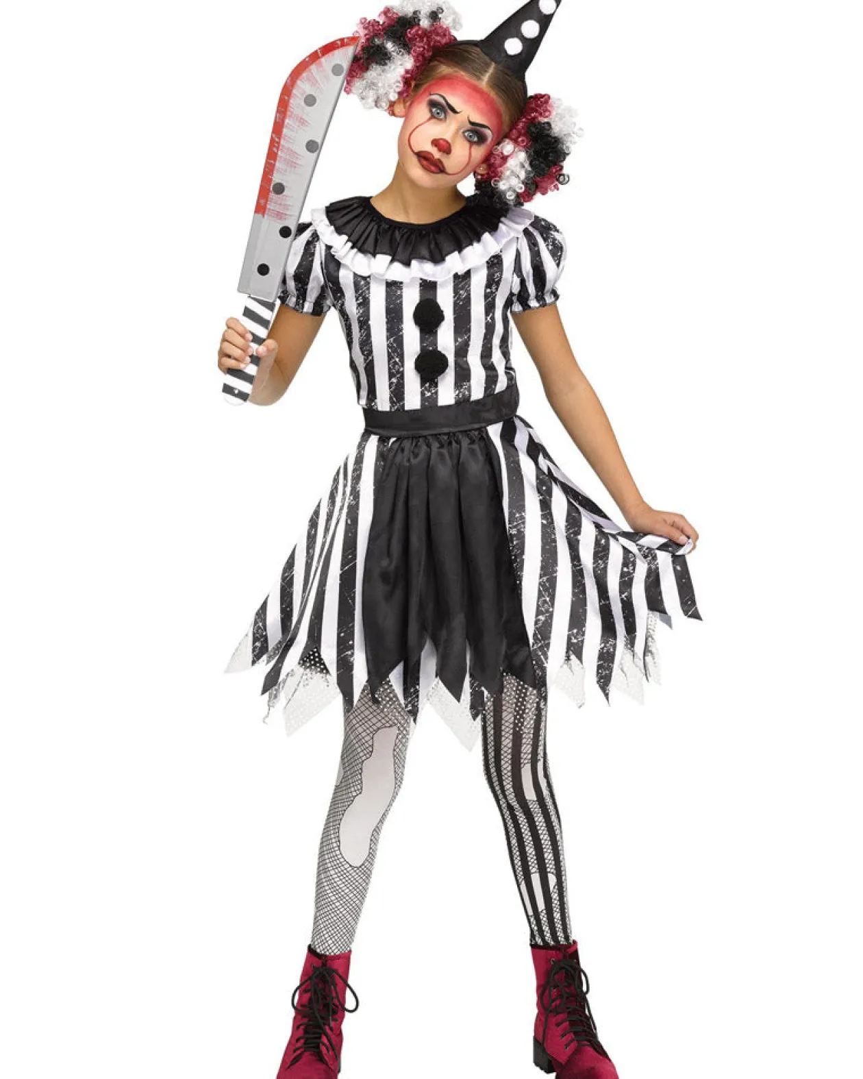 Fun World Haunted Harlequin Kids Costume Fashion