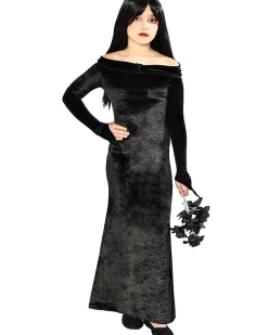 * Haunted Hostess Deluxe Black Velour Girls Dress Hot
