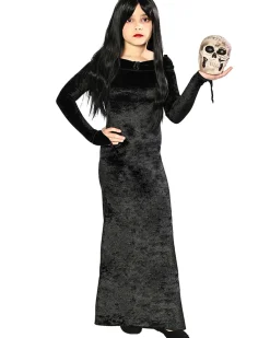 * Haunted Hostess Deluxe Black Velour Girls Dress Hot