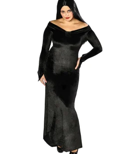 * Haunted Hostess Deluxe Black Velour Womens Dress Sale