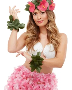 Smiffys Hawaiian Luau Tiki Headband And Bracelets Set Clearance