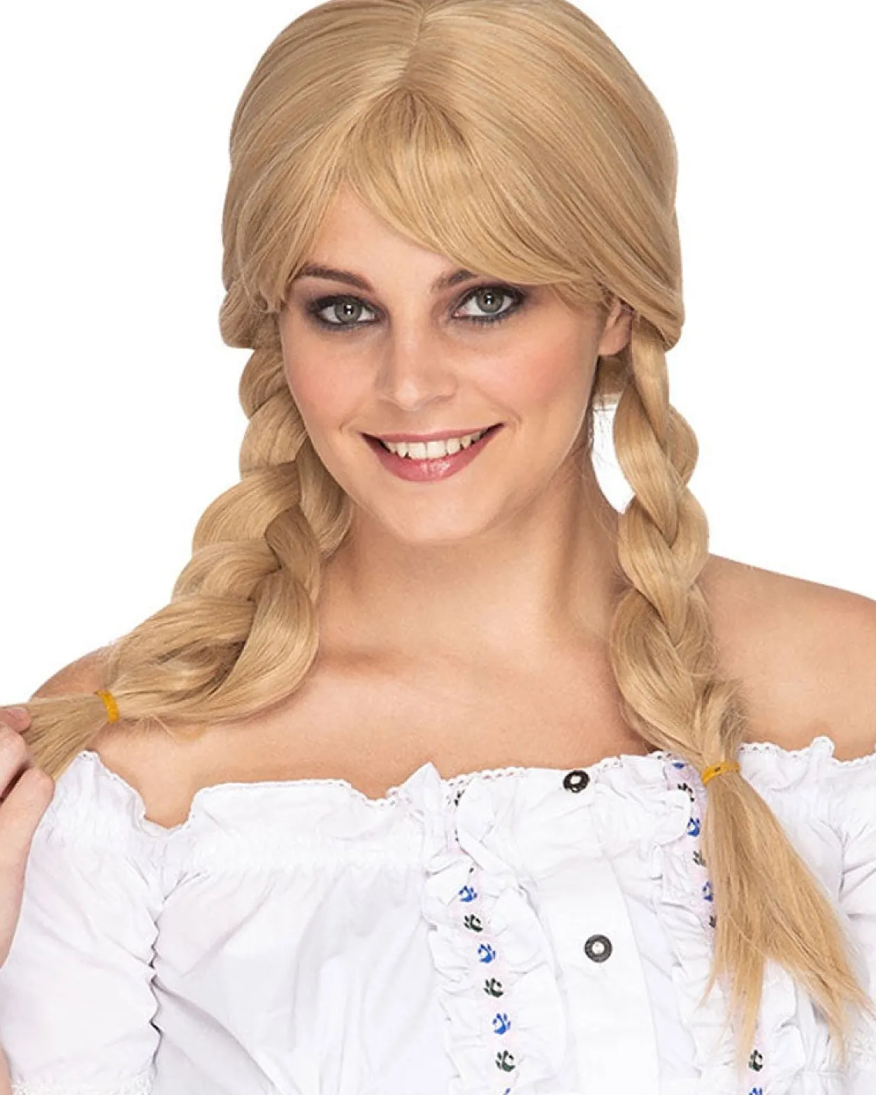 * Heidi Deluxe Plaited Blonde Wig Discount