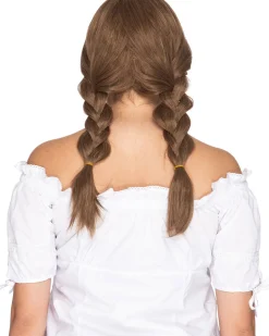 * Heidi Deluxe Plaited Brunette Wig Cheap