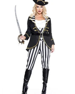 Music Legs High Seas Captain Plus Size Womens Costume Cheap