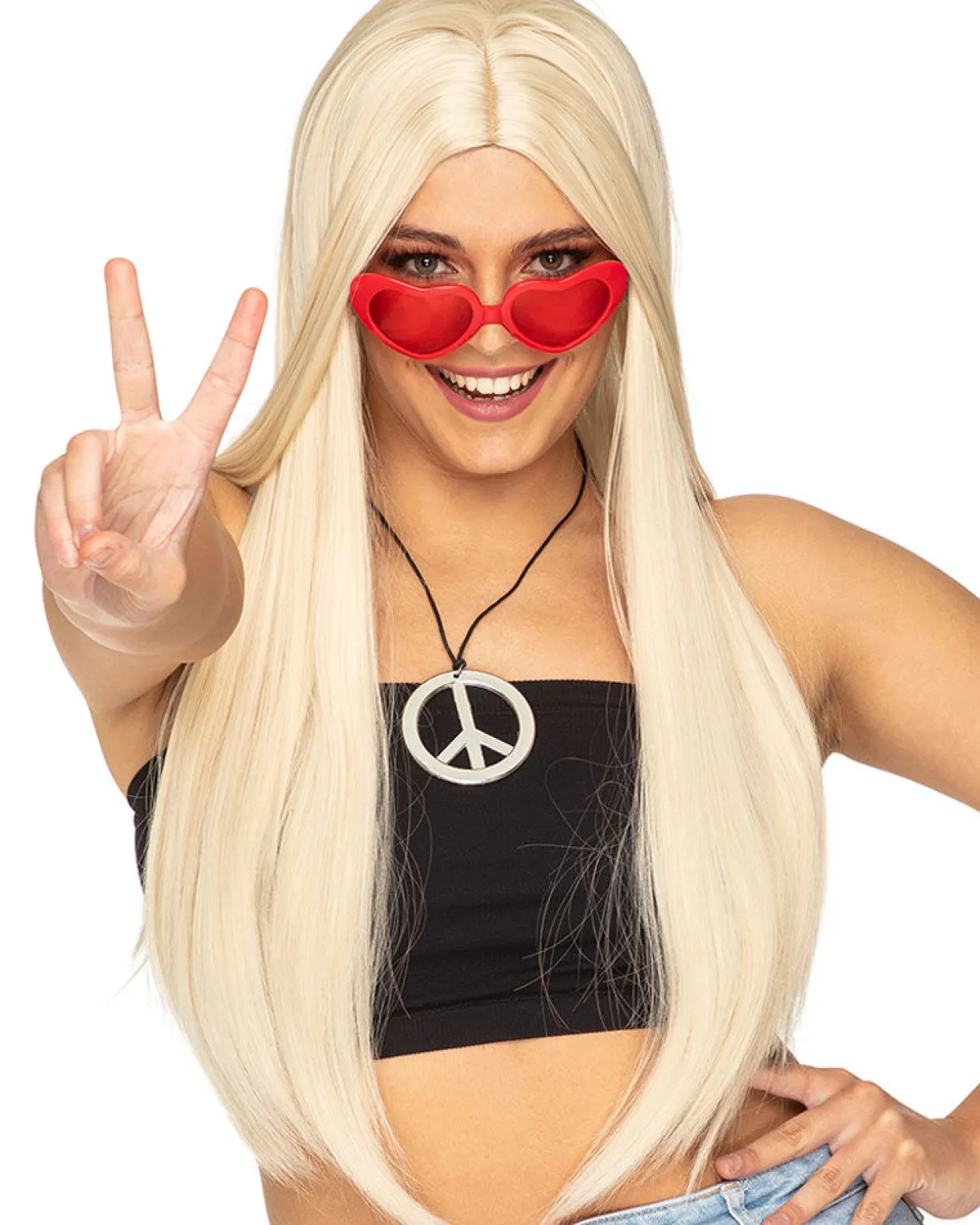 * Hippie Deluxe Blonde Long Wig Fashion