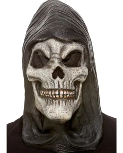 Smiffys Hooded Skeleton Reaper Latex Mask Clearance