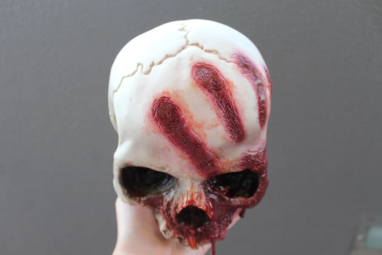 ForensicFX Studios Horror Skull With Bloody Hand Print Clearance