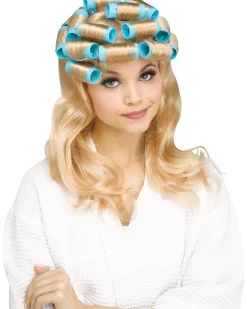 Fun World Housewife Curlers Blonde Wig Cheap