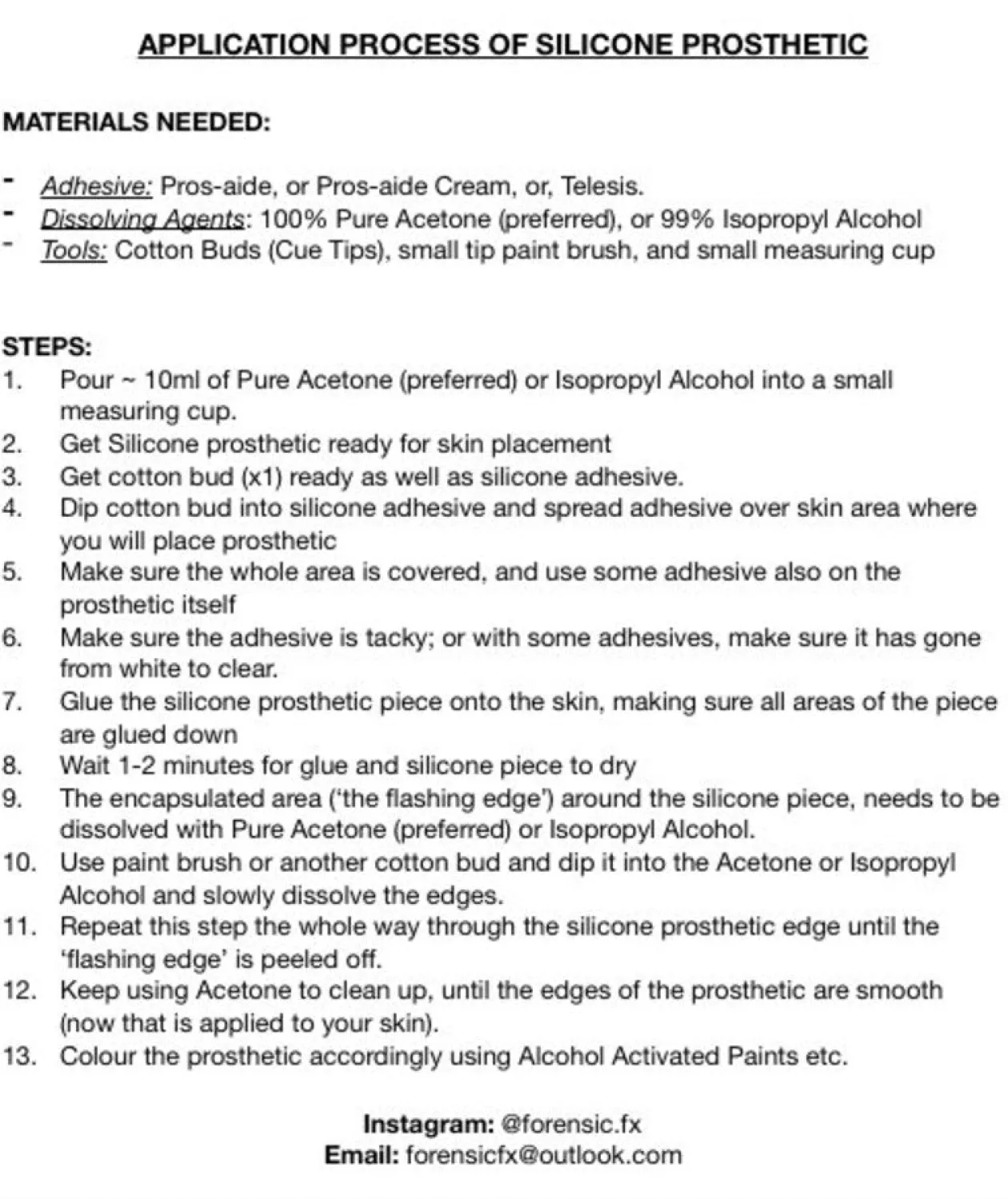 ForensicFX Studios Irregular Wound Lacerations Prosthetic Best Sale