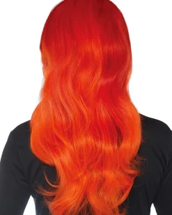 Leg Avenue Jessica Orange Ombre Long Wavy Wig Cheap