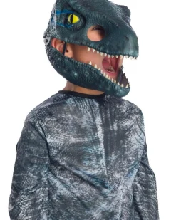 Rubies Jurassic World 2 Velociraptor Blue Moveable Jaw Kids Mask New