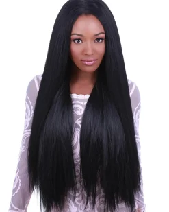 Rockstar Wigs Lace Front Yaki Long Black Premium Wig Best