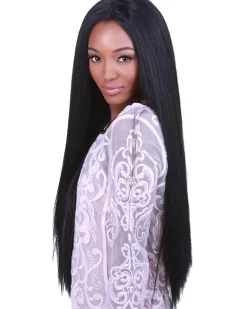 Rockstar Wigs Lace Front Yaki Long Black Premium Wig Best