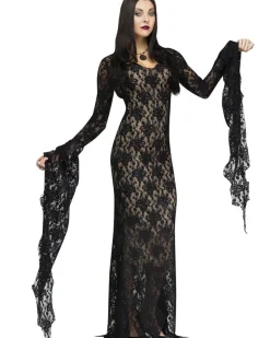 Fun World Lace Morticia Womens Costume New