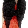 Smiffys Large Black Feather Angel Wings 60Cm New