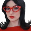 The Wig Outlet Linda Bobs Wife Black Flick Wig With Glasses Set Sale