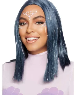 Leg Avenue Long Midnight Blue Tinsel Bob Wig Clearance
